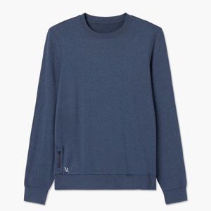 Vuori Ponto Performance Crew - Men’s DreamKnit Crew. Mens size L Azure Heather